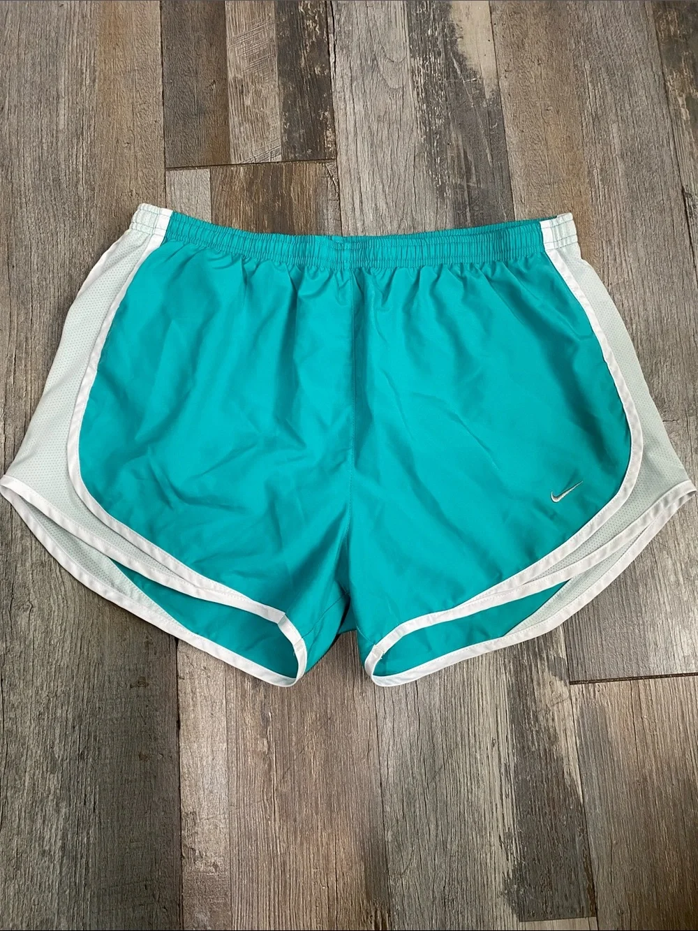 Nike Teal with White Trim Running Shorts